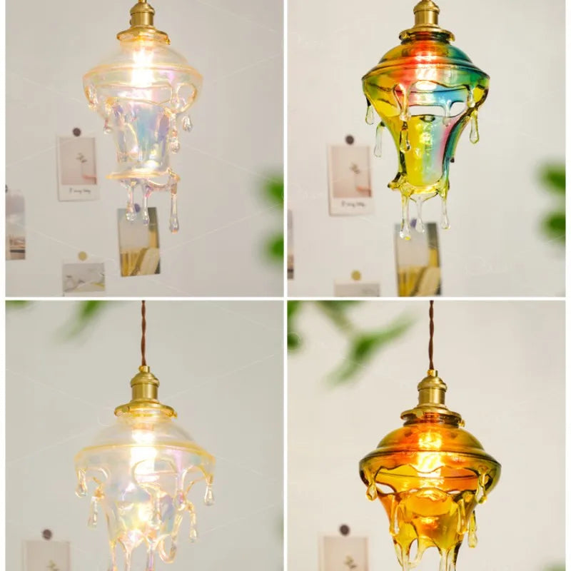 lampe créative gouttelettes de bougie design rétro pour décoration artistique - vue 5 sur 10