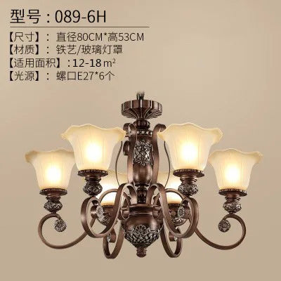lustre vintage style nordique pour éclairage intérieur élégant - vue 8 sur 13