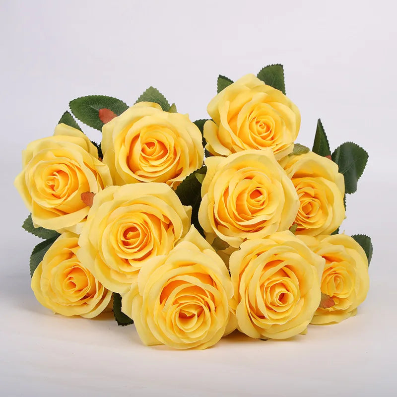 bouquet de roses artificielles pour mariage et décoration intérieure - vue 15 sur 27