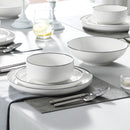 Service table ceramique design bord fin 12 personnes