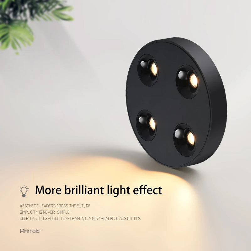 BRGT projecteurs Led plafonnier monté en Surface rond Ultra mince Spot mince 24W blanc noir Foco extérieur 110V 220V nordique - vue 5 sur 8