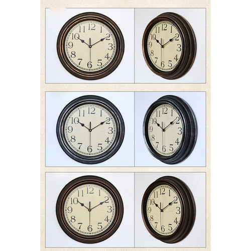 12 Inch Silent Retro Wall Clock Quartz Decorative Table Dial Battery Non-Ticking Digital Clocks for Bedroom,Black - vue 7 sur 7