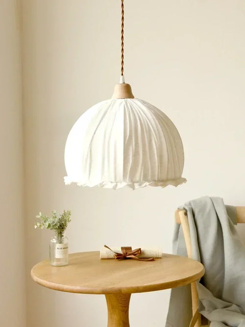 Nordic retro minimalist fabric chandelier for elegant interiors - vue 3 sur 6