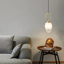 applique murale moderne en cuivre avec verre blanc pour allée