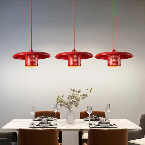 lustre à led en métal style industriel pour café et bar - vue 4 sur 10