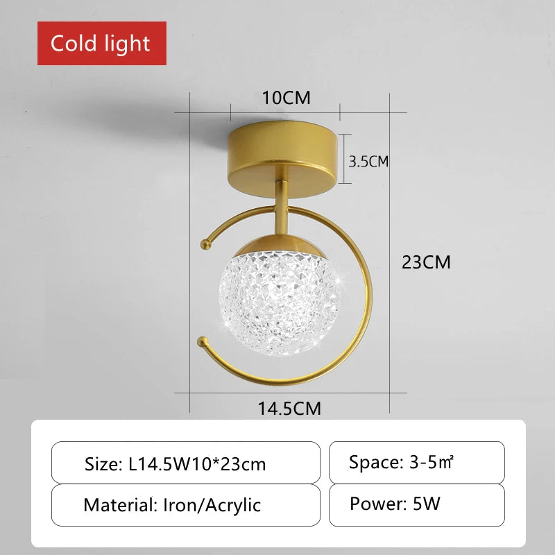 plafonnier led acrylique éclairage luxe intérieur gradation continue - vue 10 sur 10