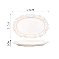 Service de table céramique relief style vintage complet