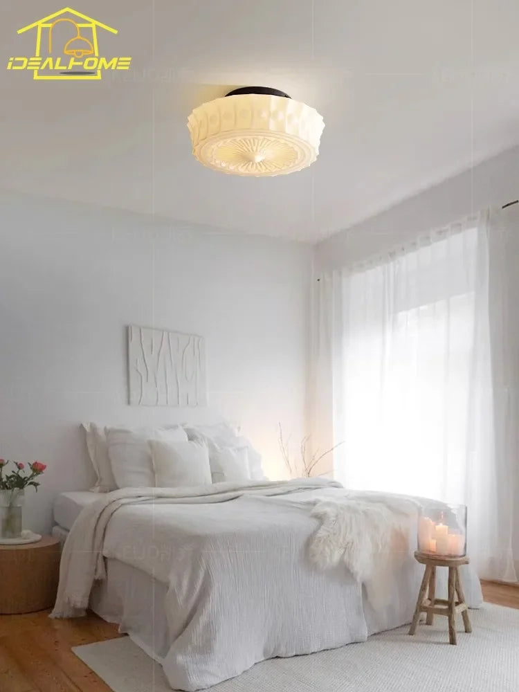plafonnier rétro médiéval en verre décoratif pour intérieur élégant - vue 4 sur 9