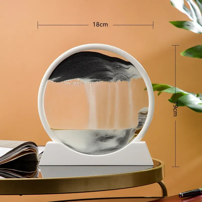 sablier en verre 3d paysage de sable en mouvement décoration artistique - vue 21 sur 54