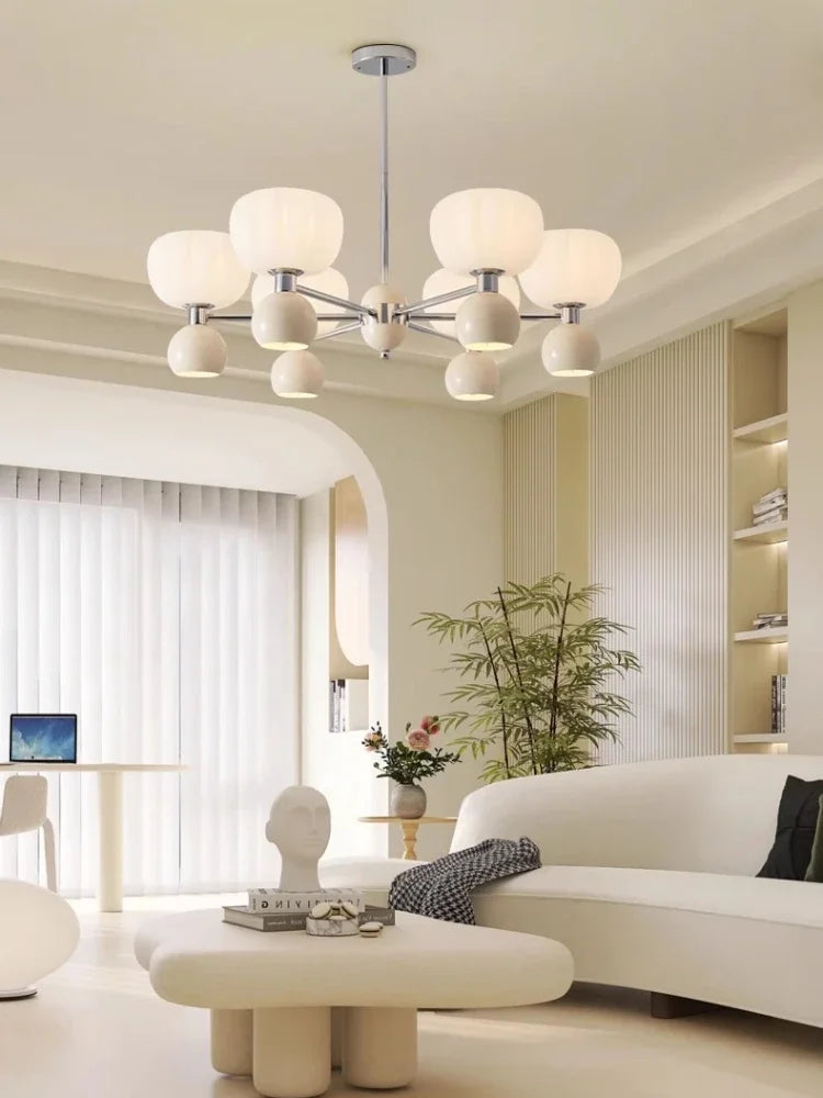 lustre décoratif acrylique avec abat-jour suspendu créatif - vue 7 sur 14