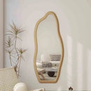 Italian light luxury wall-mounted decorative full-length mirror with unique frame