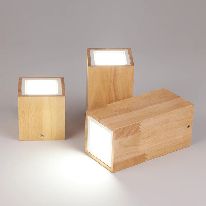 plafonnier led moderne en bois pour décoration intérieure
