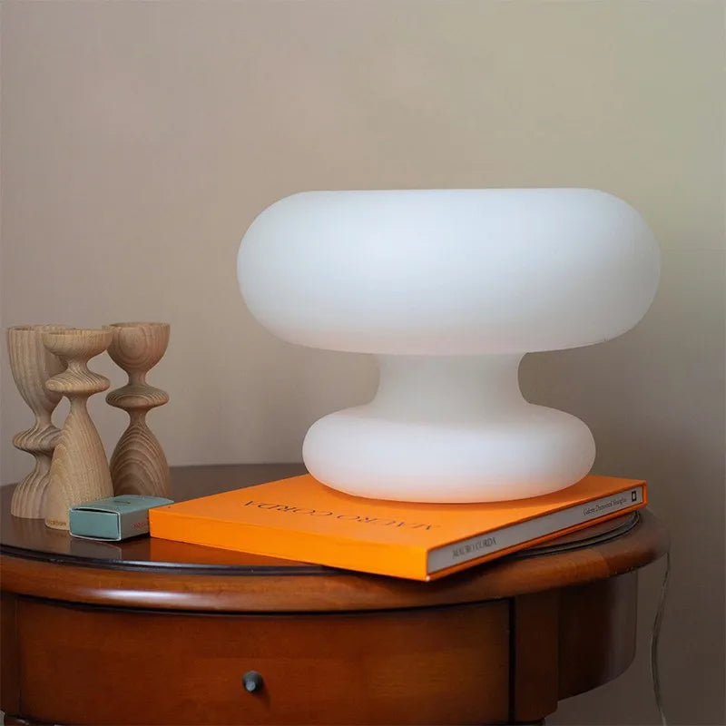 lampe de chevet circulaire design tendance en verre pour décoration