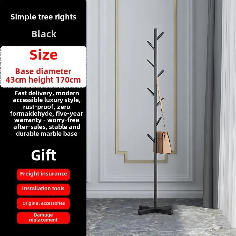 Clothes Rack, Simple Clothes Drying Rack, Floor To Ceiling Bedroom, Internet Famous, Simple and Modern Hanging Bag Clothes Rack - vue 3 sur 7