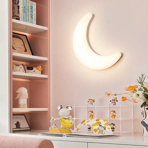 Minimalist moon-shaped wall light nordic style - vue 5 sur 10