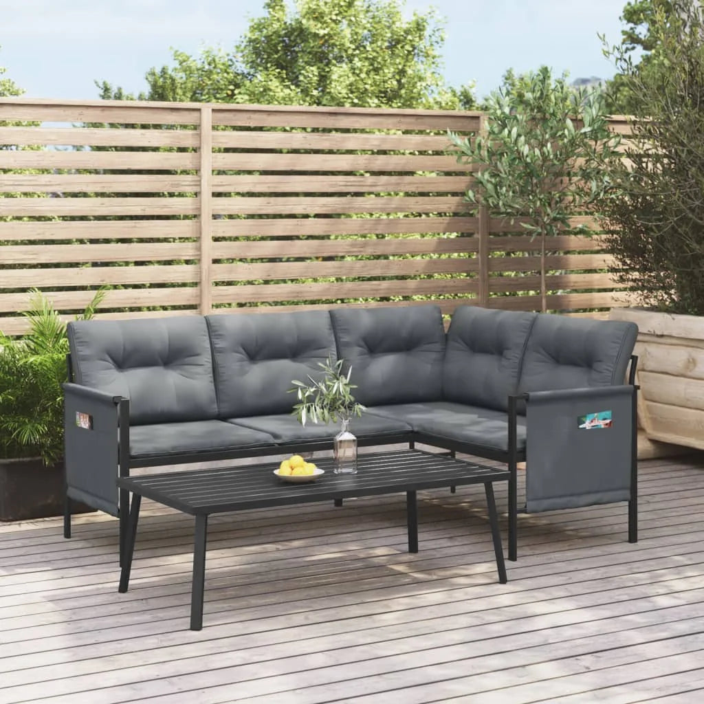 ensemble de jardin 2 pièces avec canapé et table dappoint
