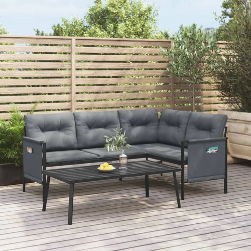 ensemble de jardin 2 pièces avec canapé et table dappoint