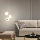 Boule de verre nordique suspension LED lumières en laiton noir chambre suspension lampe moderne salon salle à manger décor luminaires