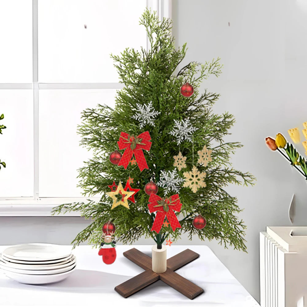sapin de noël artificiel en plastique pour décorations festives - vue 4 sur 9