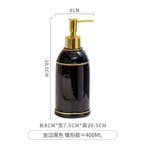 distributeur de savon céramique pour gel douche et désinfectant