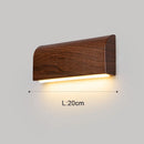 Minimalist dimmable walnut wood Nordic wall light