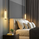 suspension LED en marbre et laiton avec cordon réglable nordique
