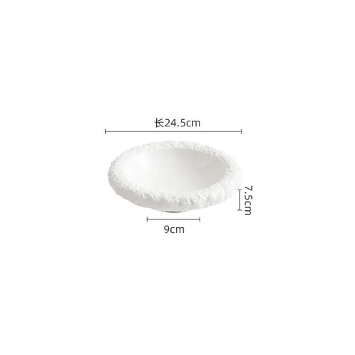 Bol double paroi céramique texture roche style minéral
