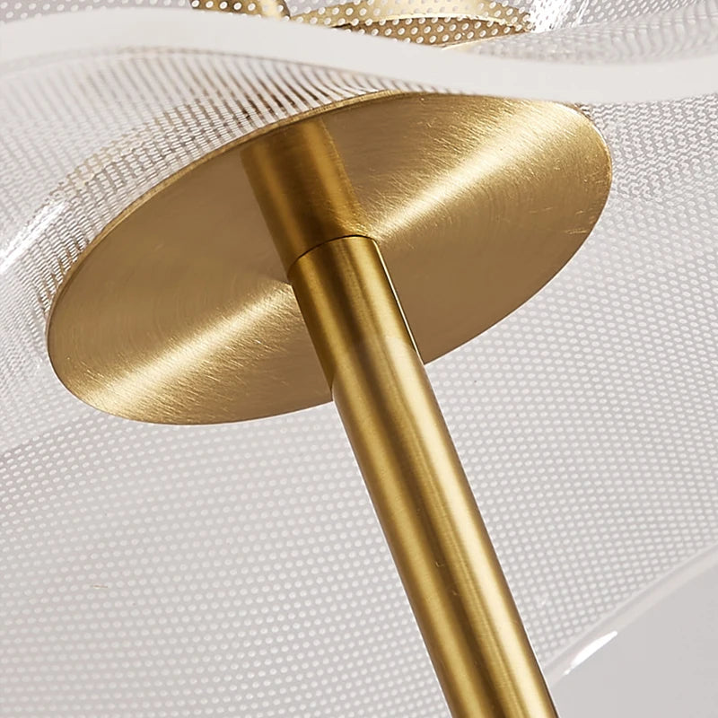 lustre acrylique design feuille de lotus pour décoration intérieure - vue 6 sur 8
