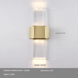 Modern crystal wall light for interior decoration