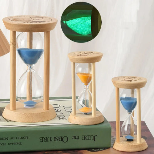 sablier en bois fait main horloge de sable créative décoration intérieure - vue 2 sur 10
