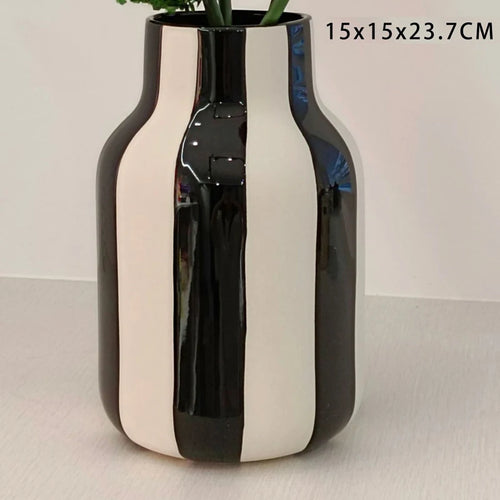Geometrically Shaped Ceramic Flower Arrangement, Home Decor, Dining Room Bedroom Living Room Office Decor Creative Art Vase, 1Pc - vue 9 sur 11