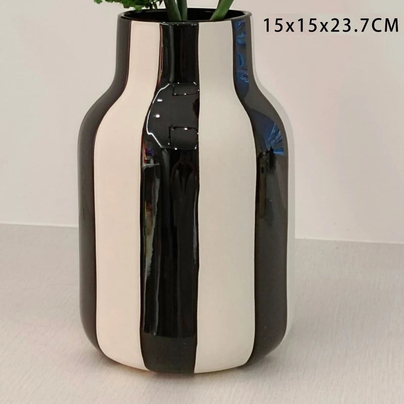 Geometrically Shaped Ceramic Flower Arrangement, Home Decor, Dining Room Bedroom Living Room Office Decor Creative Art Vase, 1Pc - vue 8 sur 11