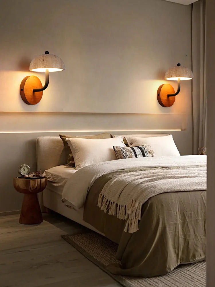 lampe de chevet simple en pierre naturelle pour ambiance chaleureuse