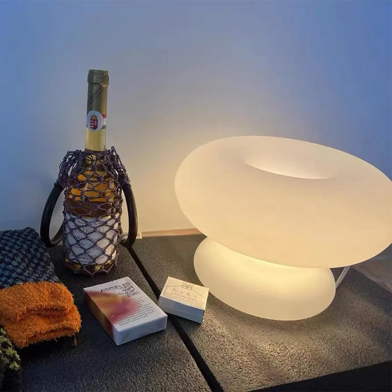 lampe de chevet circulaire design tendance en verre pour décoration
