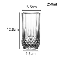 Verres élégants motif diamant pour vin café thé