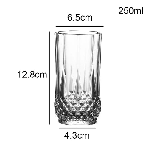 Verres élégants motif diamant pour vin café thé