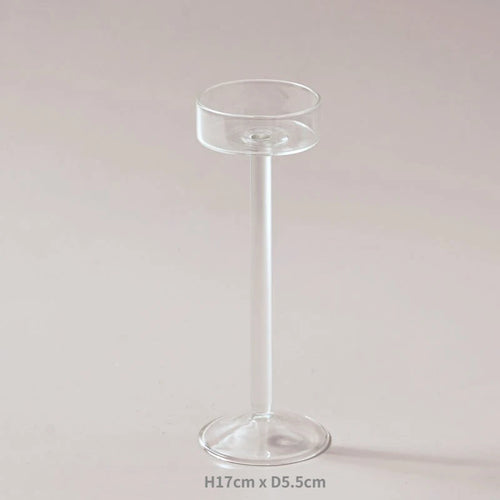 ensemble de bougeoirs en verre pour décoration de table élégante