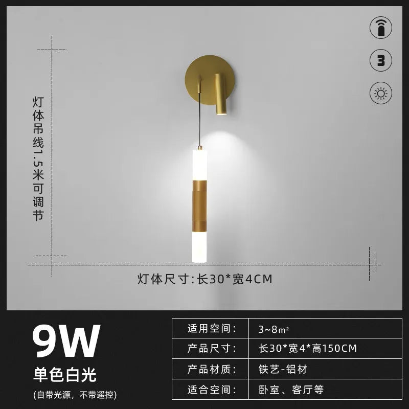 lampe de chevet design nordique moderne avec éclairage led - vue 8 sur 14