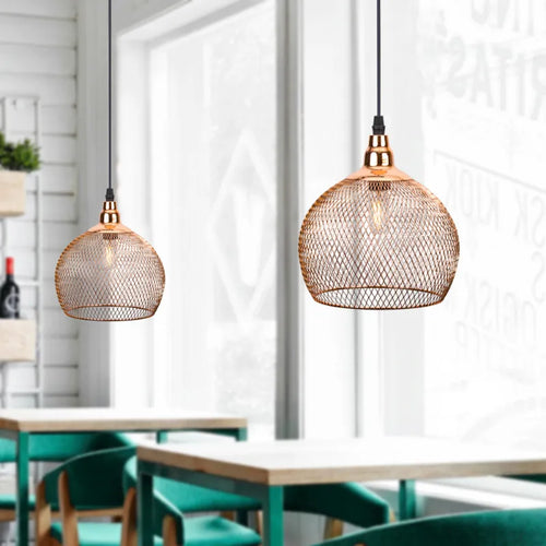 Nordique Restaurant Bar éclairage salon passerelle rétro or Rose Cage à oiseaux luminaire créatif moderne Simple lustre - vue 3 sur 10