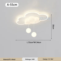 Minimalist Children's Room Ceiling Lamps Hanging Ball Bubble Droplight White Cloud Bedroom Chandelier Light Living Room Indoor