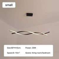 lustre led rotatif moderne à intensité variable pour éclairage décoratif