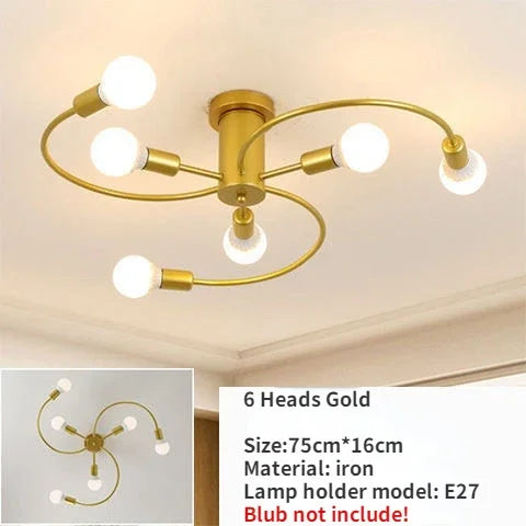 Minimalist Nordic ceiling light ideal for living room, restaurant or children's room - vue 12 sur 16