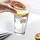 Verre texture marte motif marguerite design creatif resistant