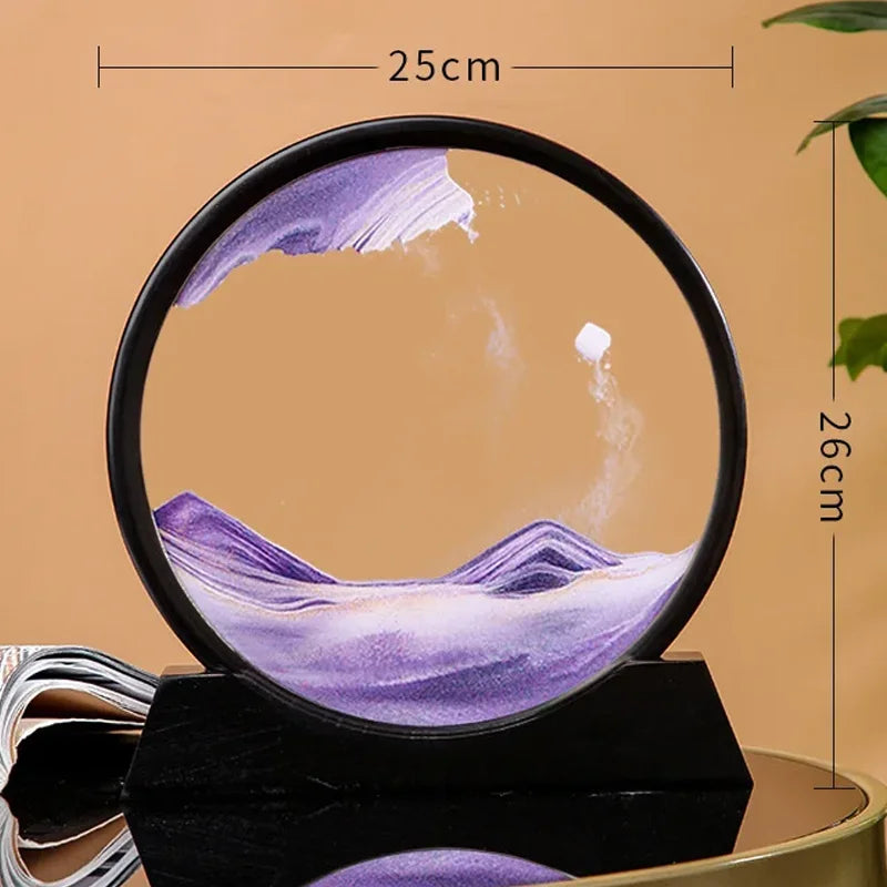sablier en verre 3d paysage de sable en mouvement décoration artistique - vue 17 sur 54