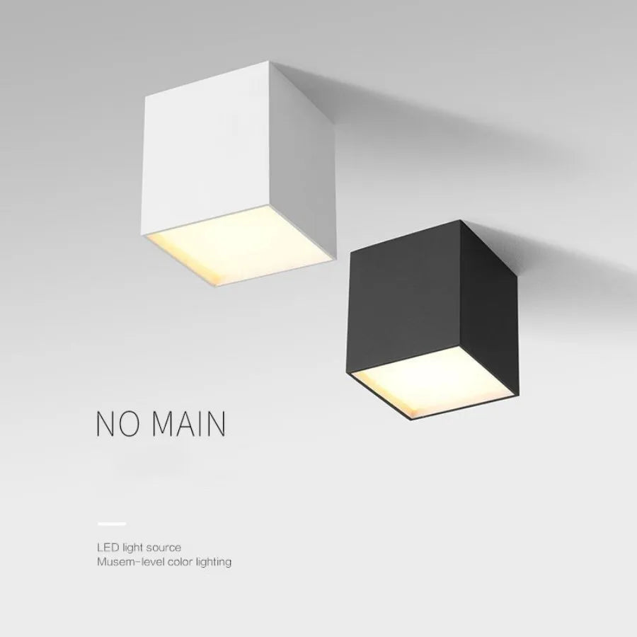 plafonnier dimmable antibuée cube led design moderne - vue 4 sur 6