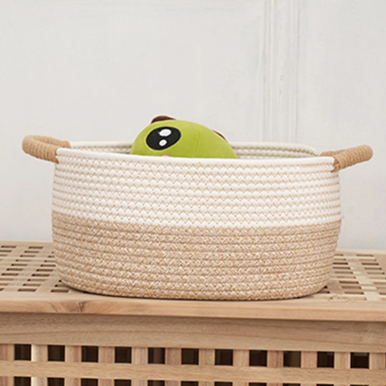 paniers tissés en corde pour un rangement pratique et élégant - vue 4 sur 7