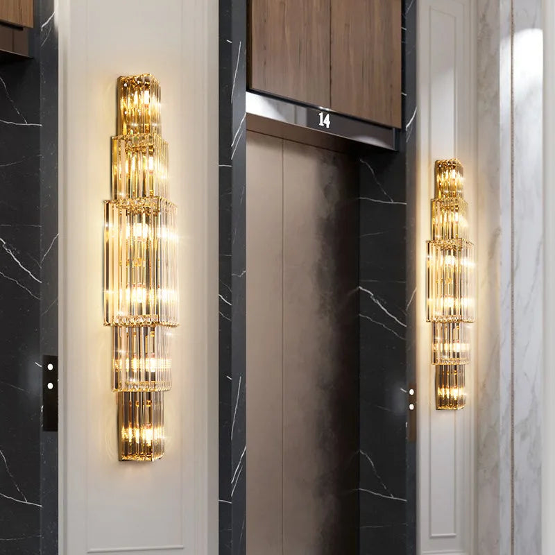 applique murale en cristal pour décoration d'hôtel et jardin - vue 3 sur 9