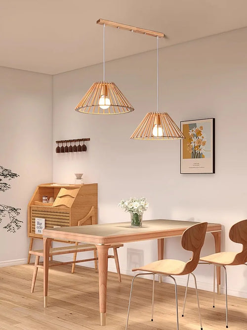 suspension en bois pour décoration intérieure nordique moderne