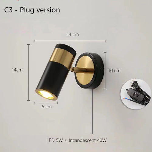 Adjustable Nordic wall light modern minimalist design - vue 15 sur 15