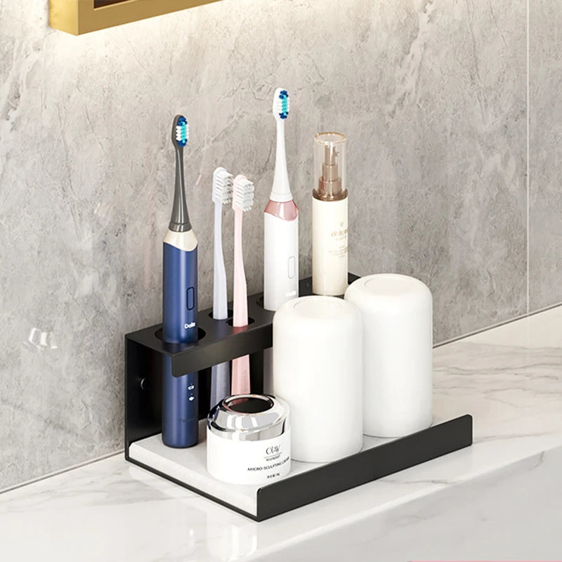 Aluminum Wall Mount Electric Toothbrush Holder for Bathroom, Shower, Toothbrush Hanger Brush Stand, Hanger Bathroom Organizer - vue 9 sur 16
